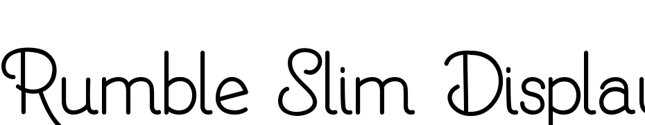 Rumble Slim Display Yazı tipi ücretsiz indir